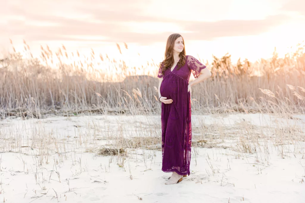 beach maternity photos, beach family portraits, motherhood photoshoot,