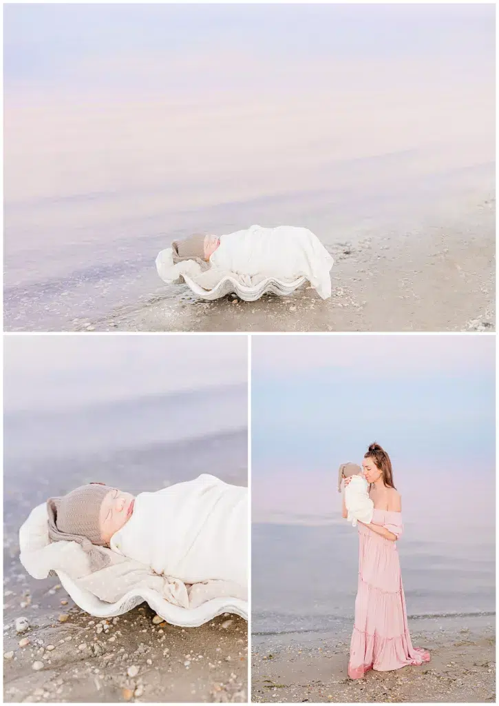 newborn beach photography