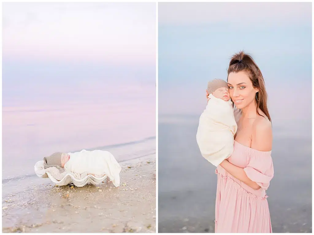 newborn beach photography